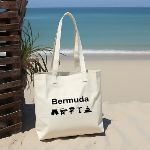Bermuda Icons Monotone Light-Färg Tygkasse
