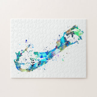 Bermuda Karta Puzzle Pussel