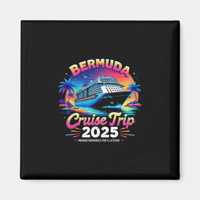 Bermuda kryssningsresa 2025 solnedgång semesterpre magnet (Framsidan)