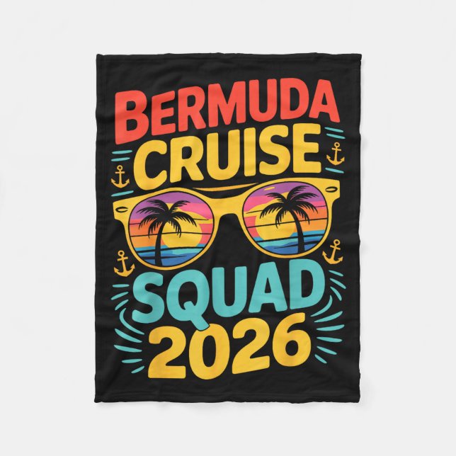 Bermuda kryssningsresa matchande fleecefilt (Framsidan)