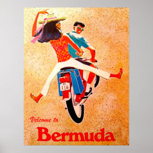 Bermuda lycklig kopplar ihop på motorcykelritt poster