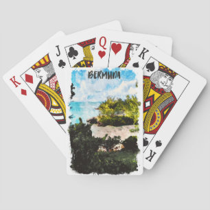 Bermuda-öarnas tropiska landskap casinokort