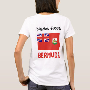 Bermuda och Bermudisk flagga med ditt namn T Shirt