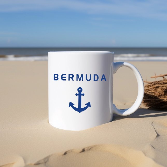 Bermuda Old Anchor for Sailing Light-Färg Kaffemugg (Skapare uppladdad)