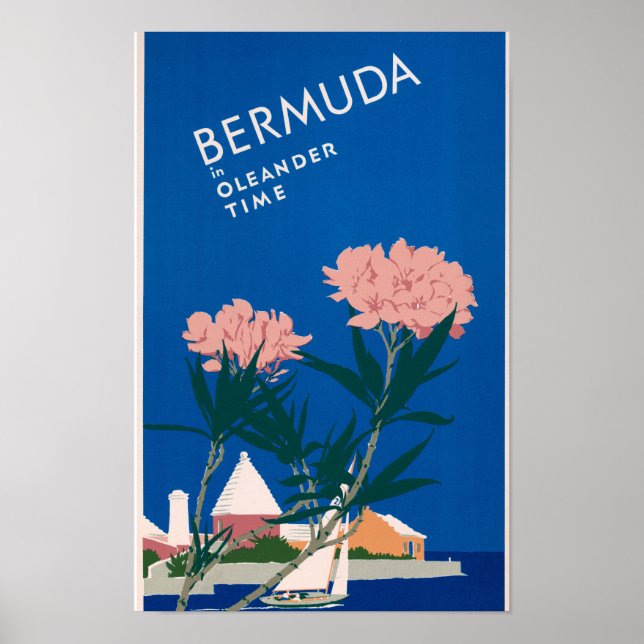 Bermuda,Oleander Time-Berömd-målning Poster (Framsidan)