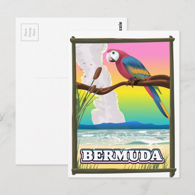 Bermuda Paradis. Vykort (Fram/baksida)