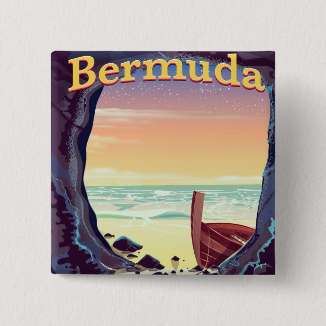 Bermuda Pirate Cave-resemapposters Knapp (Framsida)