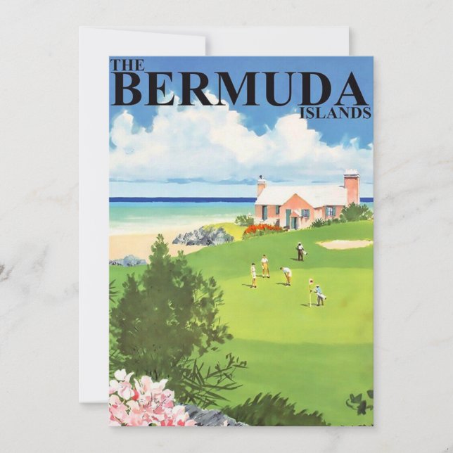 Bermuda-resa 5x7 Stor vykort (Framsida)