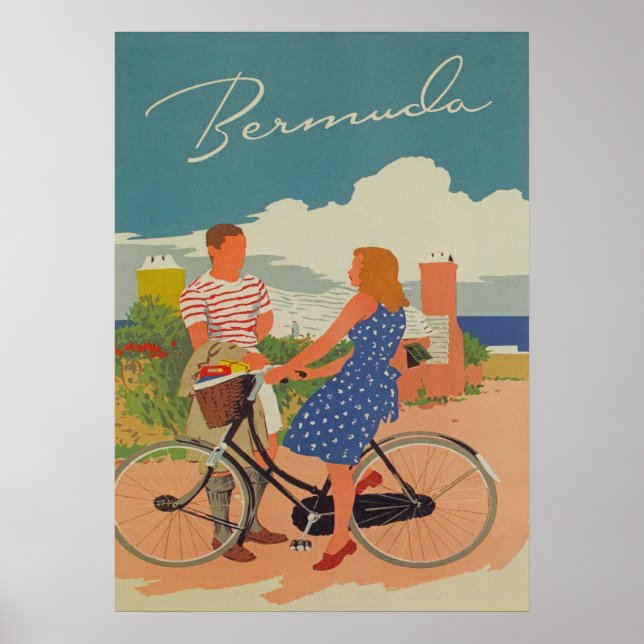Bermuda Retro Vintage affisch (Framsidan)