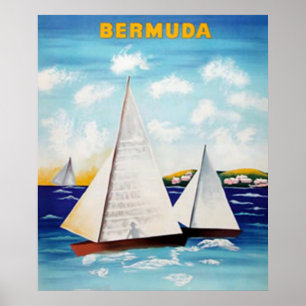 Bermuda Retroaffisch Poster