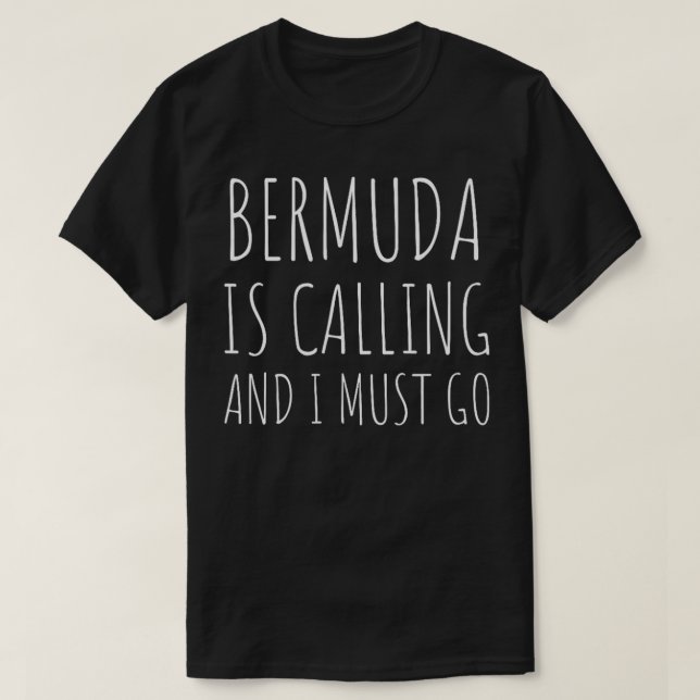Bermuda ringer och jag måste gå med på Vacation Fu T Shirt (Design framsida)