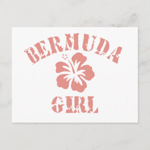 Bermuda Rosa Girl Girl Vykort