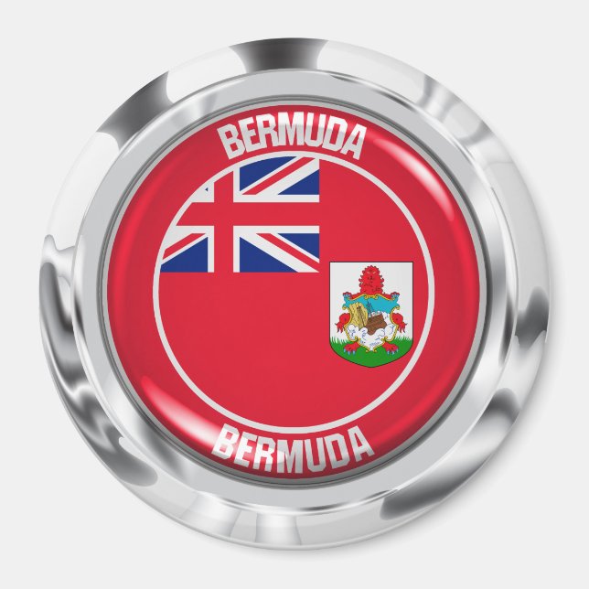 Bermuda Round Emblem Magnet (Framsidan)