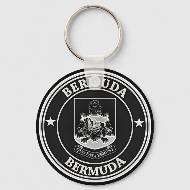 Bermuda Round Emblem Nyckelring (Framsida)