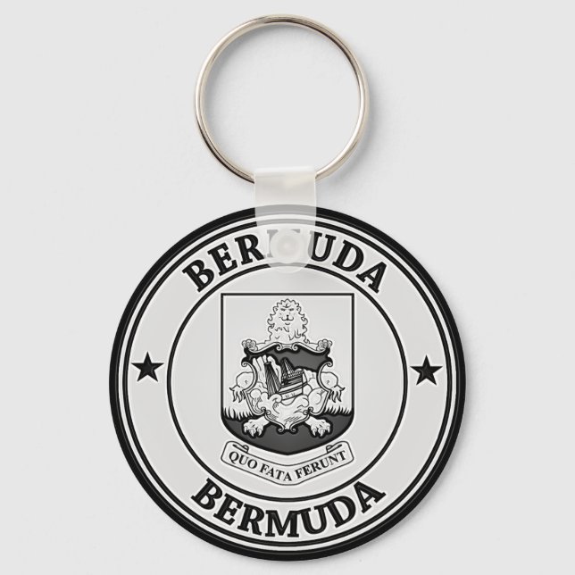 Bermuda Round Emblem Nyckelring (Framsida)
