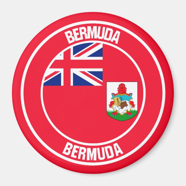 Bermuda runt emblem magnet (Framsidan)