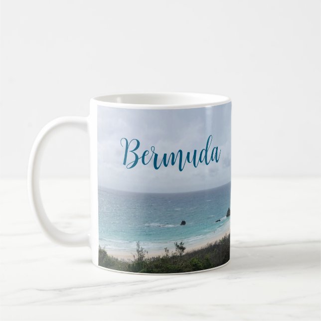 Bermuda Scenisk Kaffe Mugg Strand Kopp Souvenir (Vänster)