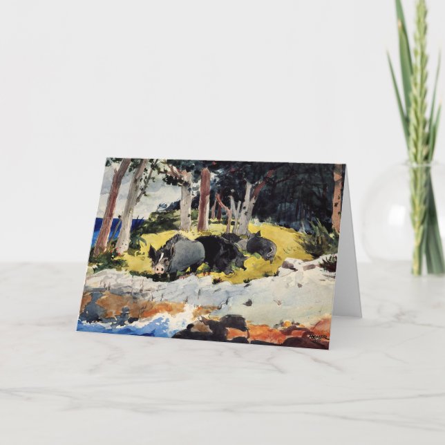 Bermuda Settlers, en Winslow Homer-målning. Kort (Framsida)