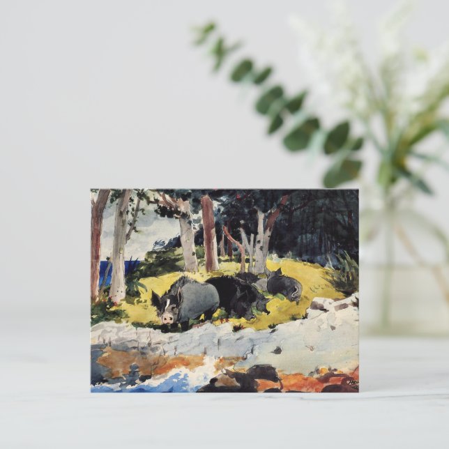 Bermuda Settlers, en Winslow Homer-målning. Vykort (Stående Fram)