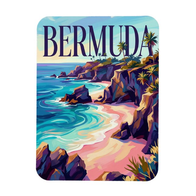 Bermuda södra strand Bermuda Magnet (Vertikal)