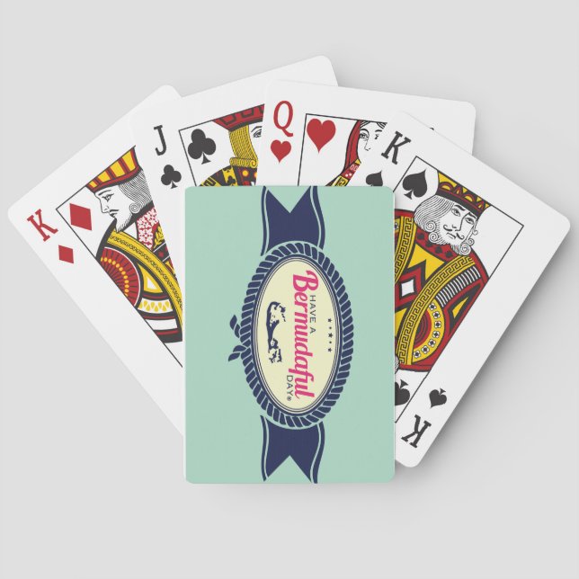 Bermuda som leker kort casinokort (Baksidan)