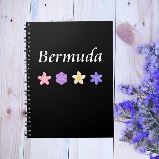 Bermuda Söt Flower Icons Färg Anteckningsbok (Skapare uppladdad)