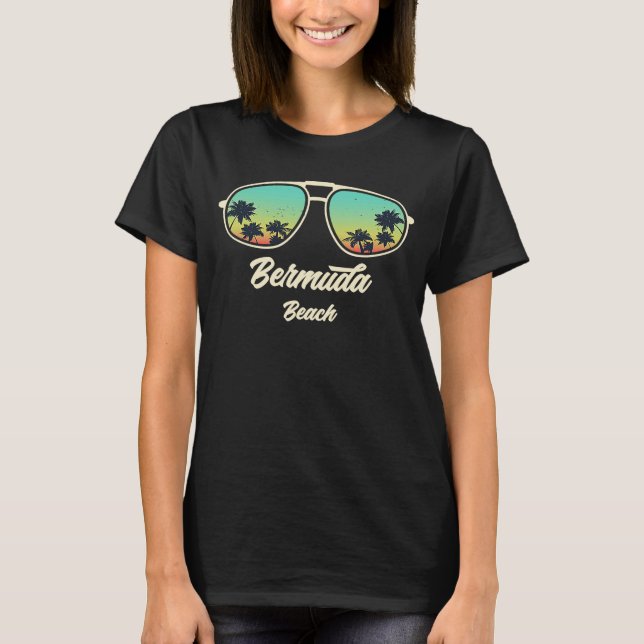 Bermuda Souvenir Beach Reminder T Shirt (Framsida)
