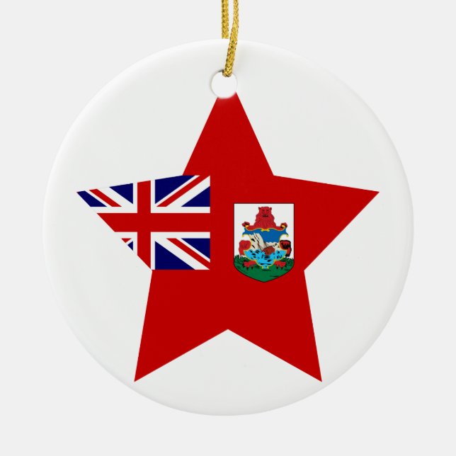 Bermuda stjärna julgransprydnad keramik (Framsidan)