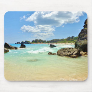 Bermuda-stranden, kustfotokonst, sjölandskap musmatta