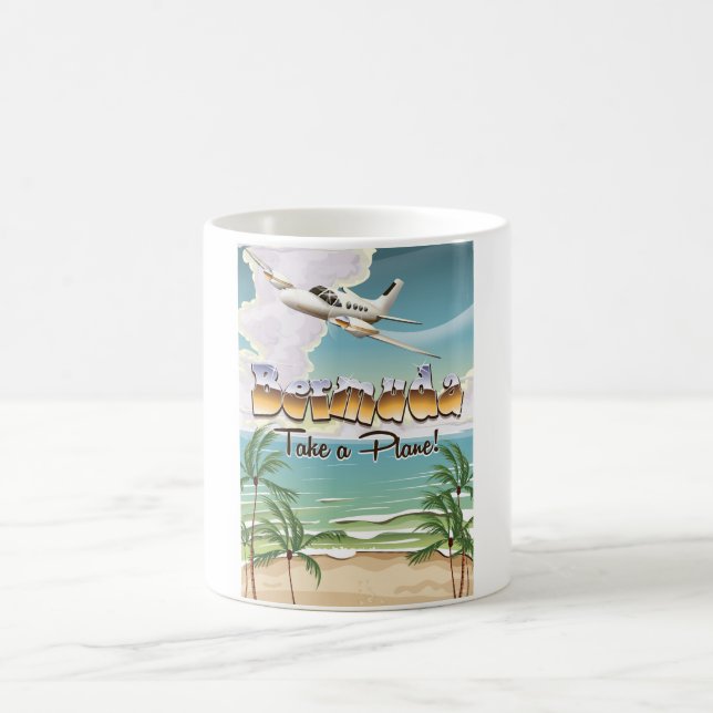 Bermuda Ta en flygresa affisch Kaffemugg (Center)