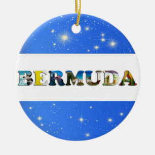 Bermuda Travel Foton Tropical Blue jul Julgransprydnad Keramik