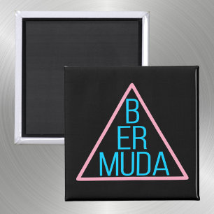 Bermuda-triangel med modern text inuti Mörken Magnet