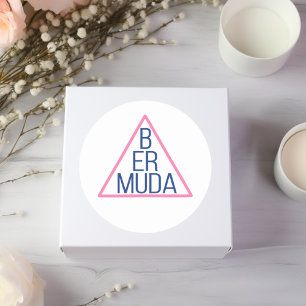 Bermuda-triangel med modern text inuti runt klistermärke