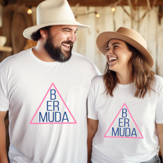 Bermuda-triangel med modern text inuti t shirt