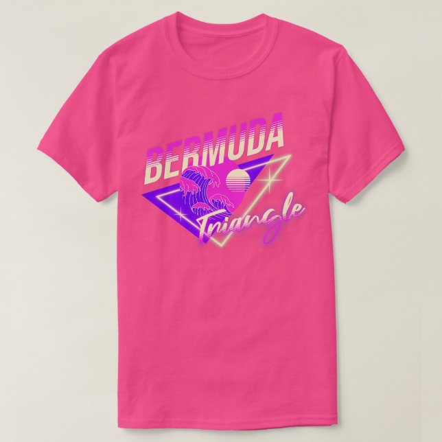 Bermuda Triangle 80s retro neon T Shirt (Design framsida)