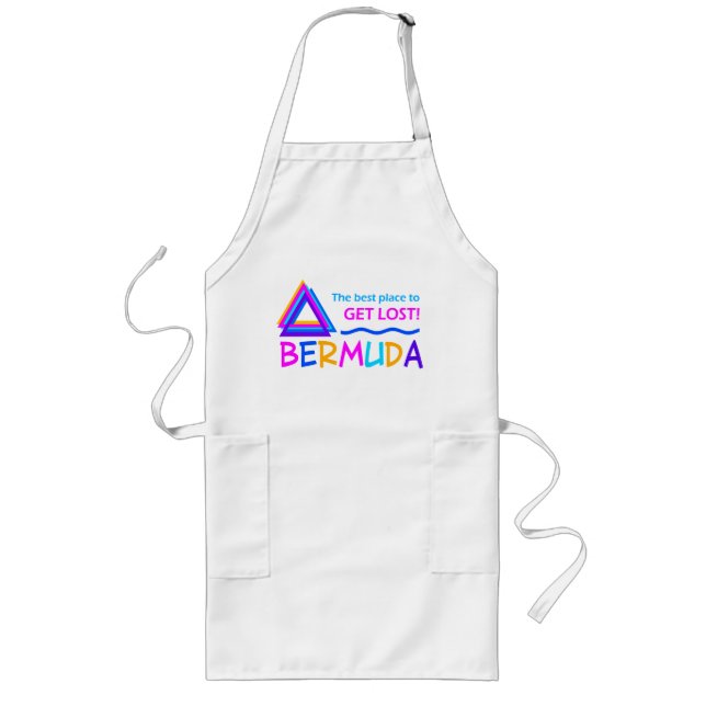 BERMUDA TRIANGLE apron - välj stil Långt Förkläde (Framsidan)