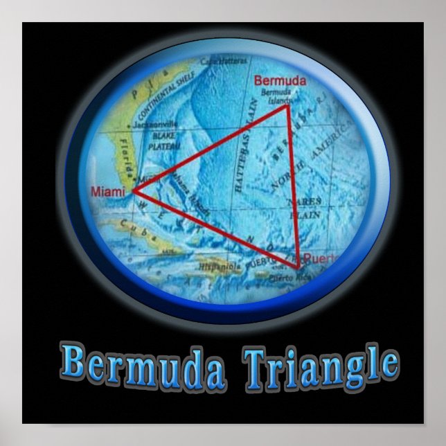 Bermuda Triangle art Poster (Framsidan)