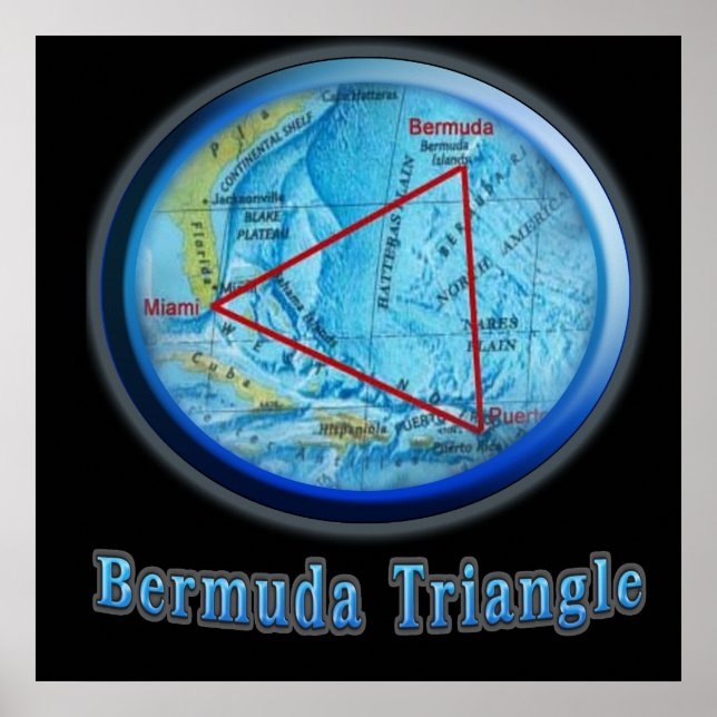 Bermuda Triangle art Poster (Framsidan)