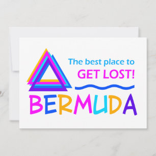 BERMUDA TRIANGLE-inbjudan - anpassa Inbjudningar