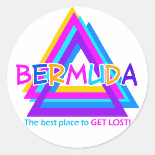 BermUDA TRIANGLE-klistermärken Runt Klistermärke