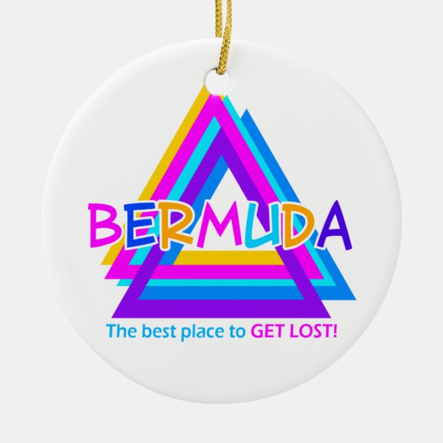 BERMUDA TRIANGLE-ornament - anpassa Julgransprydnad Keramik (Framsidan)