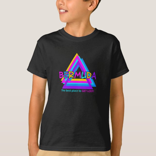 BERMUDA TRIANGLE-skjortan - välj stil & färg T Shirt (Framsida)