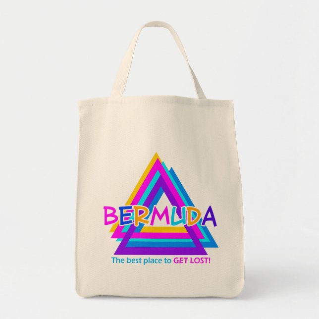 BERMUDA TRIANGLE-väska - välj stil & färg Tygkasse (Framsidan)
