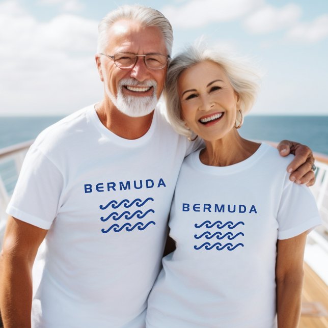 Bermuda Triple Ocean Vågar Light-Färg T Shirt (Skapare uppladdad)