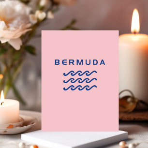 Bermuda Triple Ocean Vågar Light-Färg Vykort
