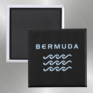 Bermuda Triple Ocean Vågar Mörk Färg Magnet