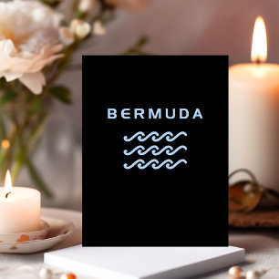 Bermuda Triple Ocean Vågar Mörk Färg Vykort