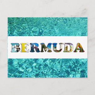 Bermuda Tropical Beach Blue Ocean Travel Foton Vykort