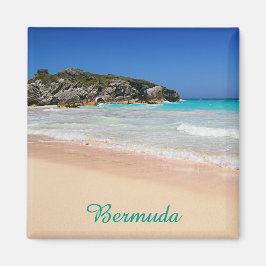 Bermuda Tropical Rosa Sand BeachTravel Photo Magnet
