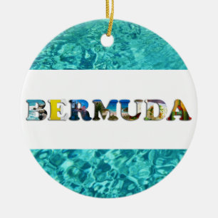Bermuda Tropiska Beach Blue Ocean Jul Julgransprydnad Keramik